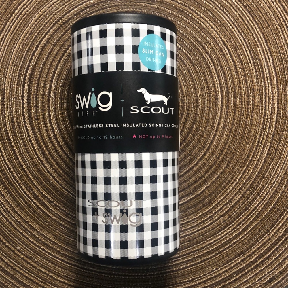 Swig + Scout Skinny Can Cooler Koozie David Checkham